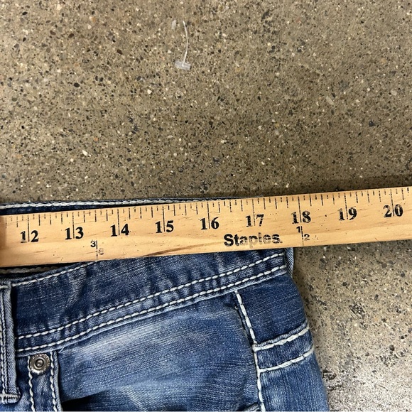 Bke Jeans Men 34x32 Blue Carter Denim Distressed Western Workwear Casual Outdoor - Picture 6 of 11